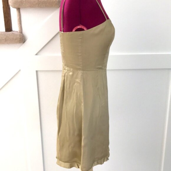 Wilfred Aritzia Skye Golden Mini Dress Size 4 - Picture 4 of 12